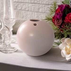 Ikea Ceramic Bud Vase Ikebana Blush Pink Round Ball Gradvis Geometric Modern